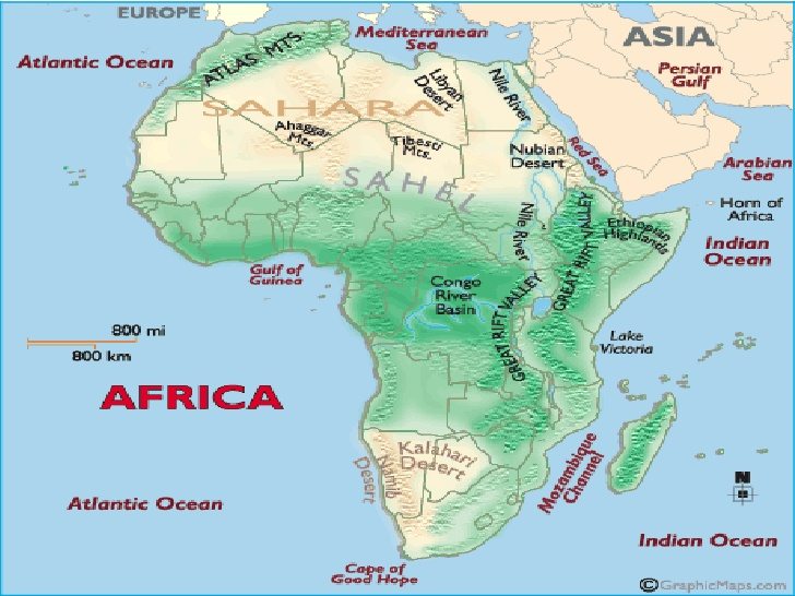 Africa Deserts Map