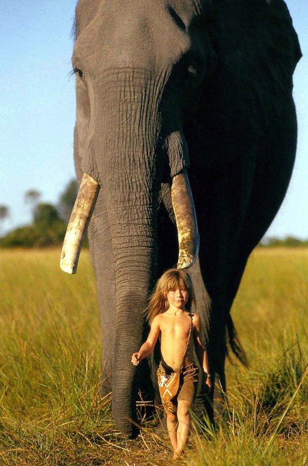 Girl with wild animals 3