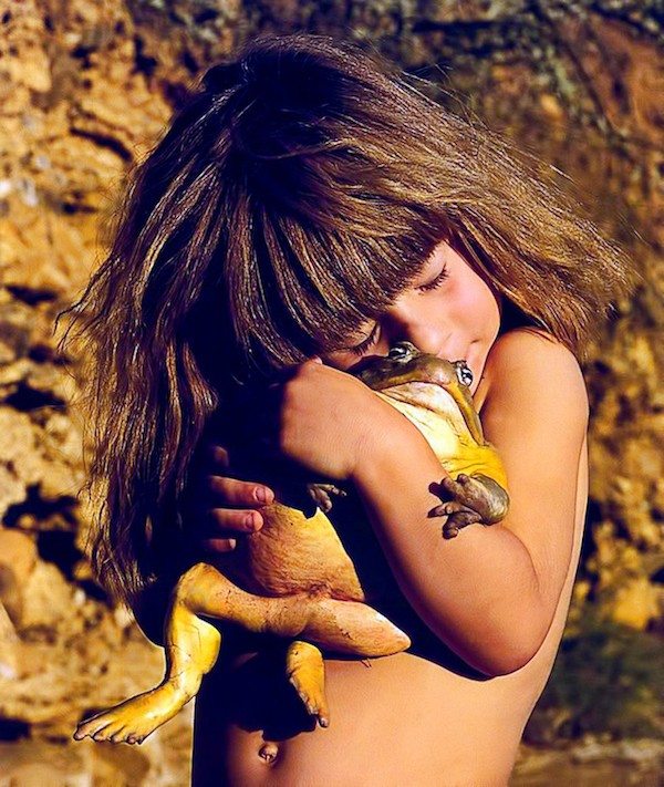 Girl with wild animals 4