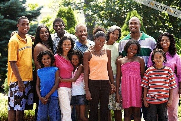 large-african-family