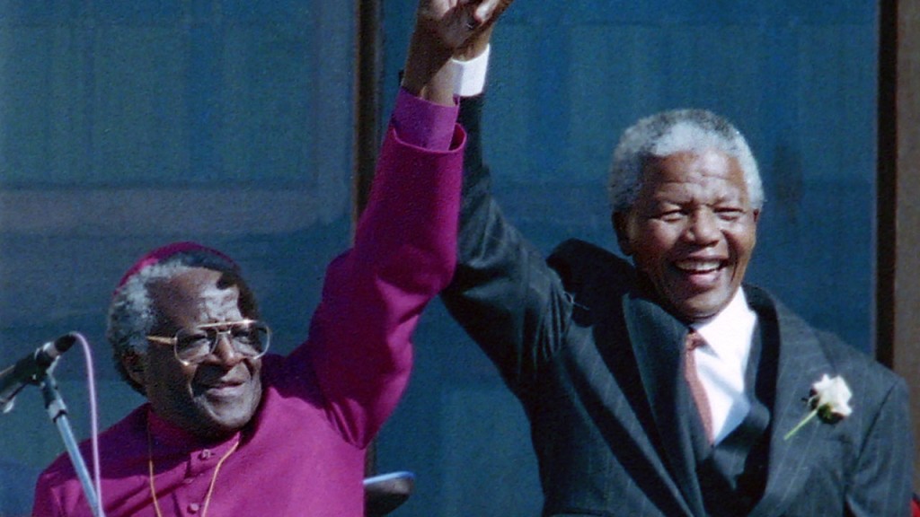 Desmond Tutu and Nelson Mandela