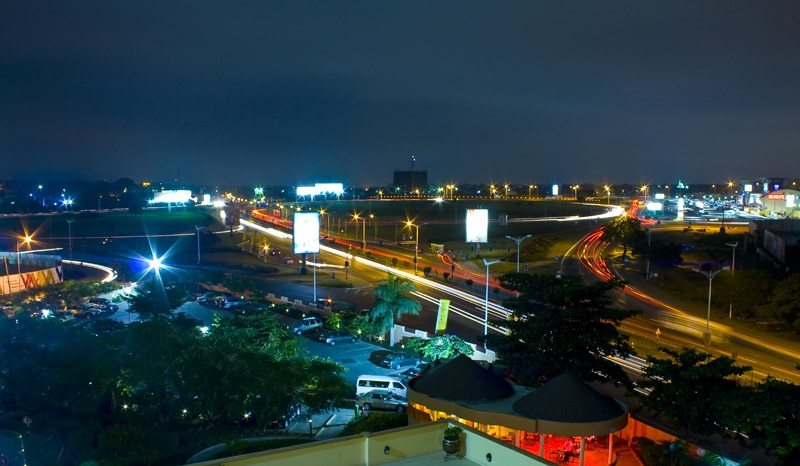 accra african cities at night