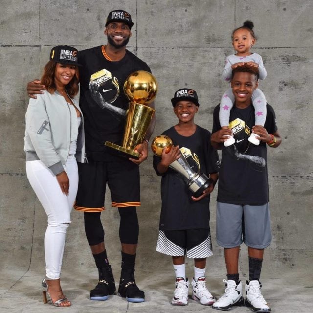 lebron james and kids