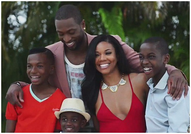 Siohvaughn Funches, D Wade, his sons, Nephew and Gab Union