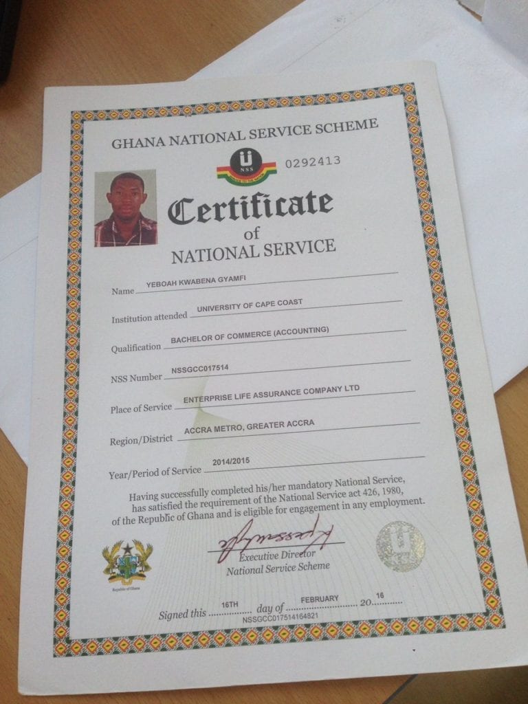 NSS Ghana Certificate