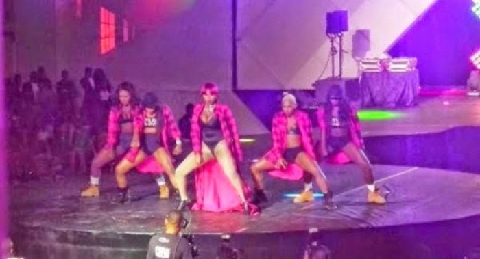 Cynthia Morgan on stage doing what she knows best