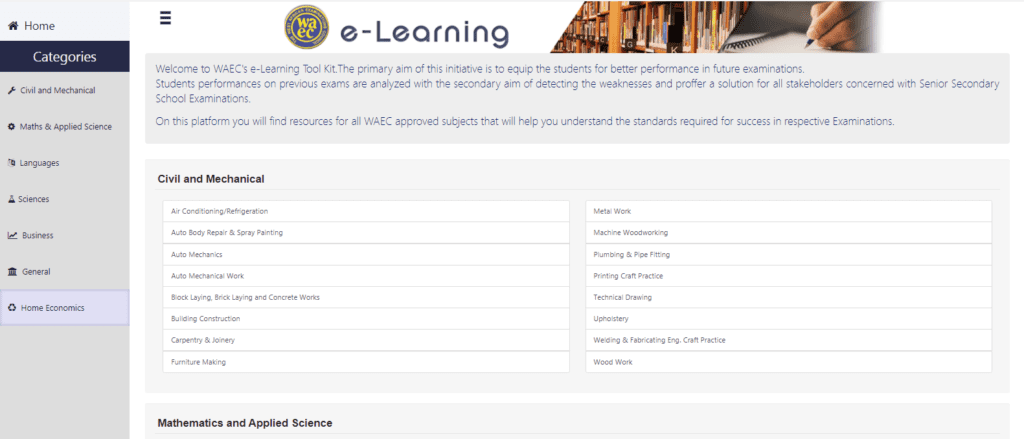 How Does WAEC e-Learning Work And What Subjects Does It Cover?