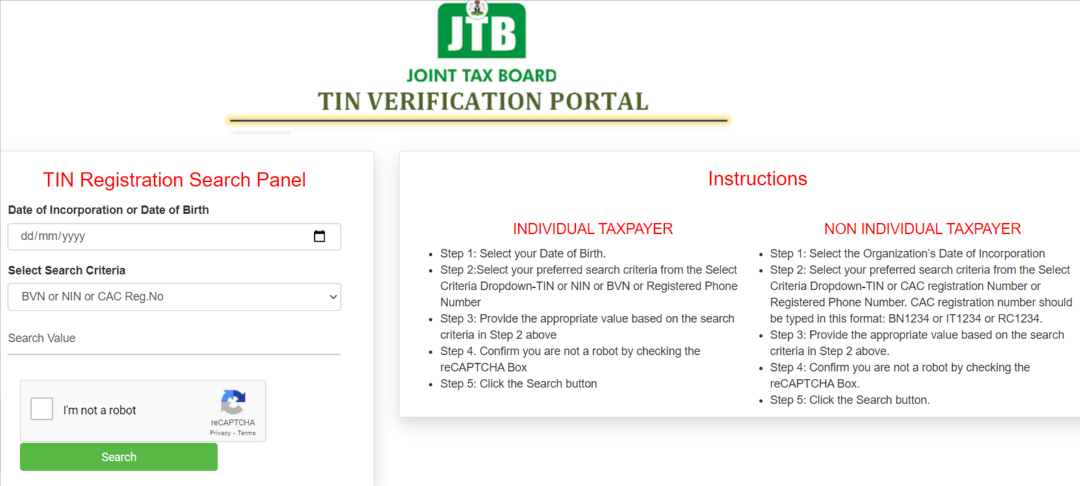 How To Get FIRS Tax Identification Number or Use the TIN Verification ...