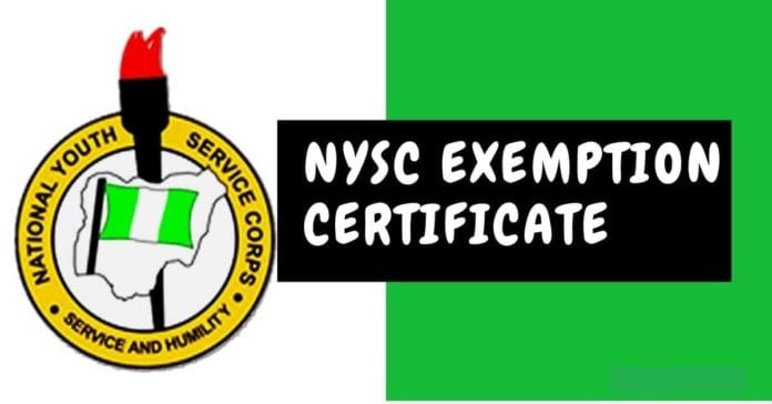 NYSC Exemption Letter