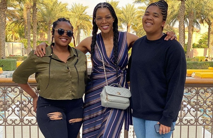 Connie Ferguson and her two daughters