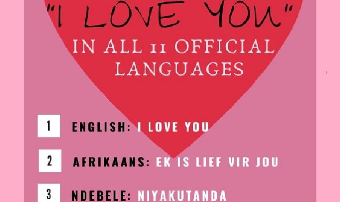 how to say i love you in south african languages